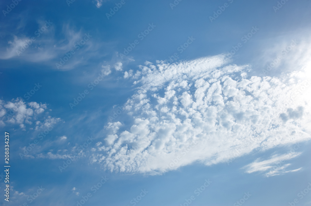 Fototapeta premium blue sky background with white clouds
