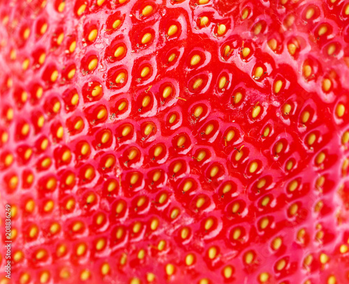 Fresh ripe strawberry, closeup. Healthy snack