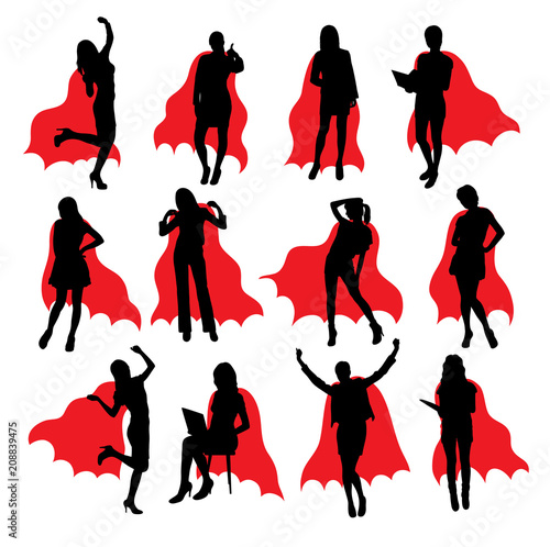 Super Secretary Silhouettes, art vector design