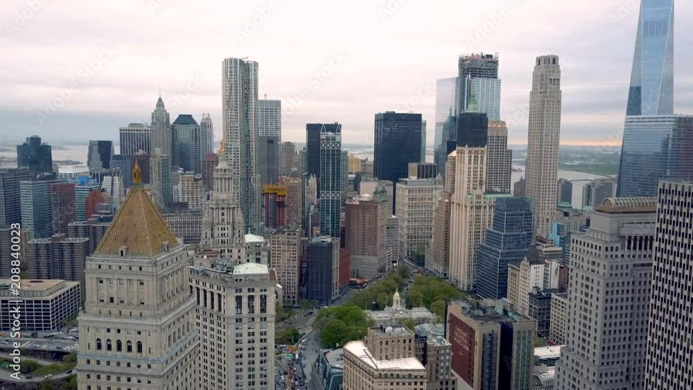 Aerial view of New York, Lower Manhattan. Residental and financial business buildings from above. Aerial view of New York, Lower Manhattan. Residental and financial business buildings from above.