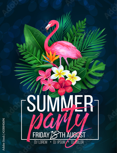 illustration tropical party