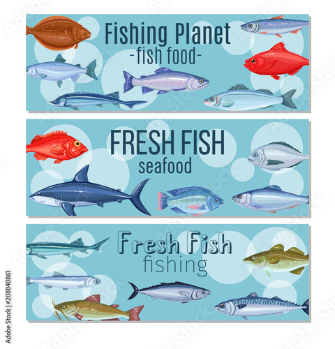 Set banners fish.