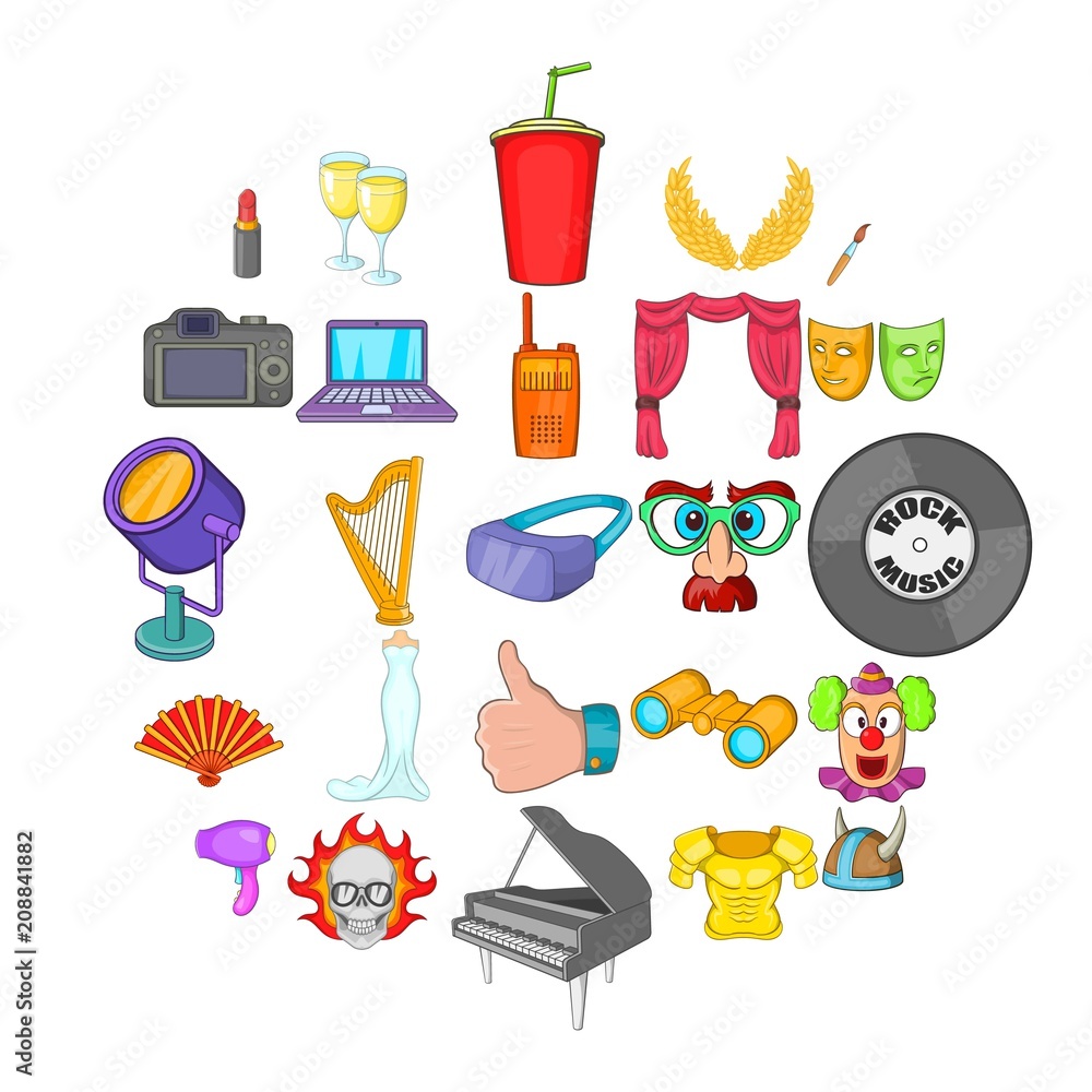 Orchestra icons set. Cartoon set of 25 orchestra vector icons for web isolated on white background Orchestra icons set. Cartoon set of 25 orchestra vector icons for web isolated on white background