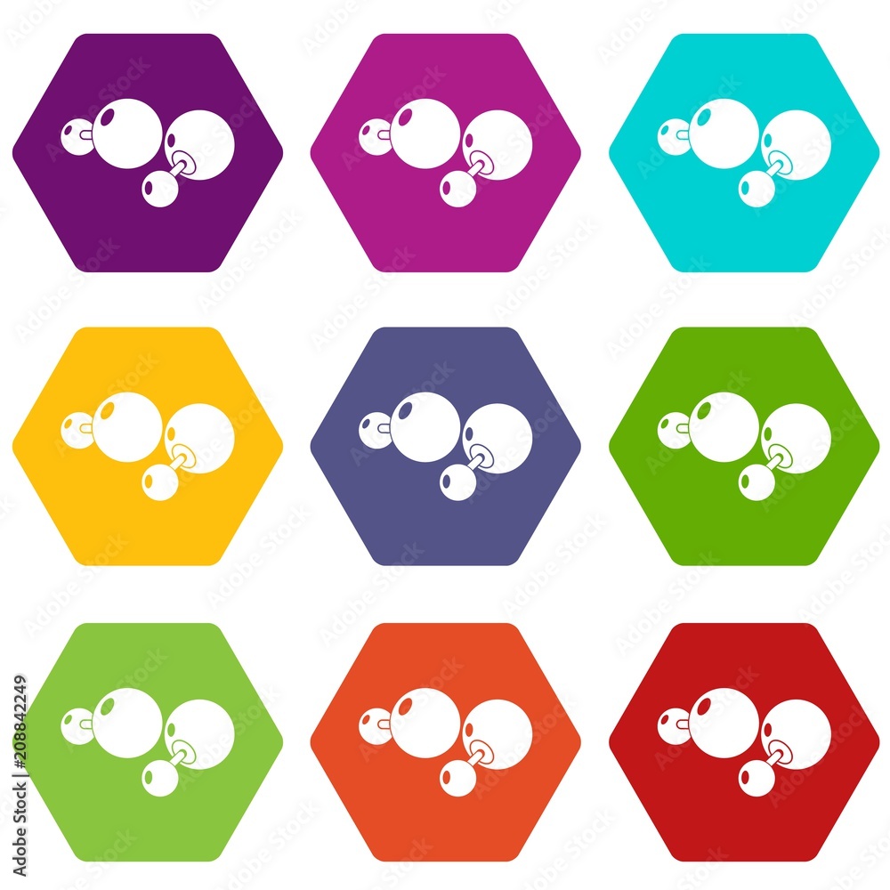 Fashion earrings icons 9 set coloful isolated on white for web Fashion earrings icons 9 set coloful isolated on white for web