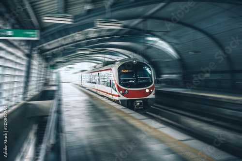 The train is approaching the station
