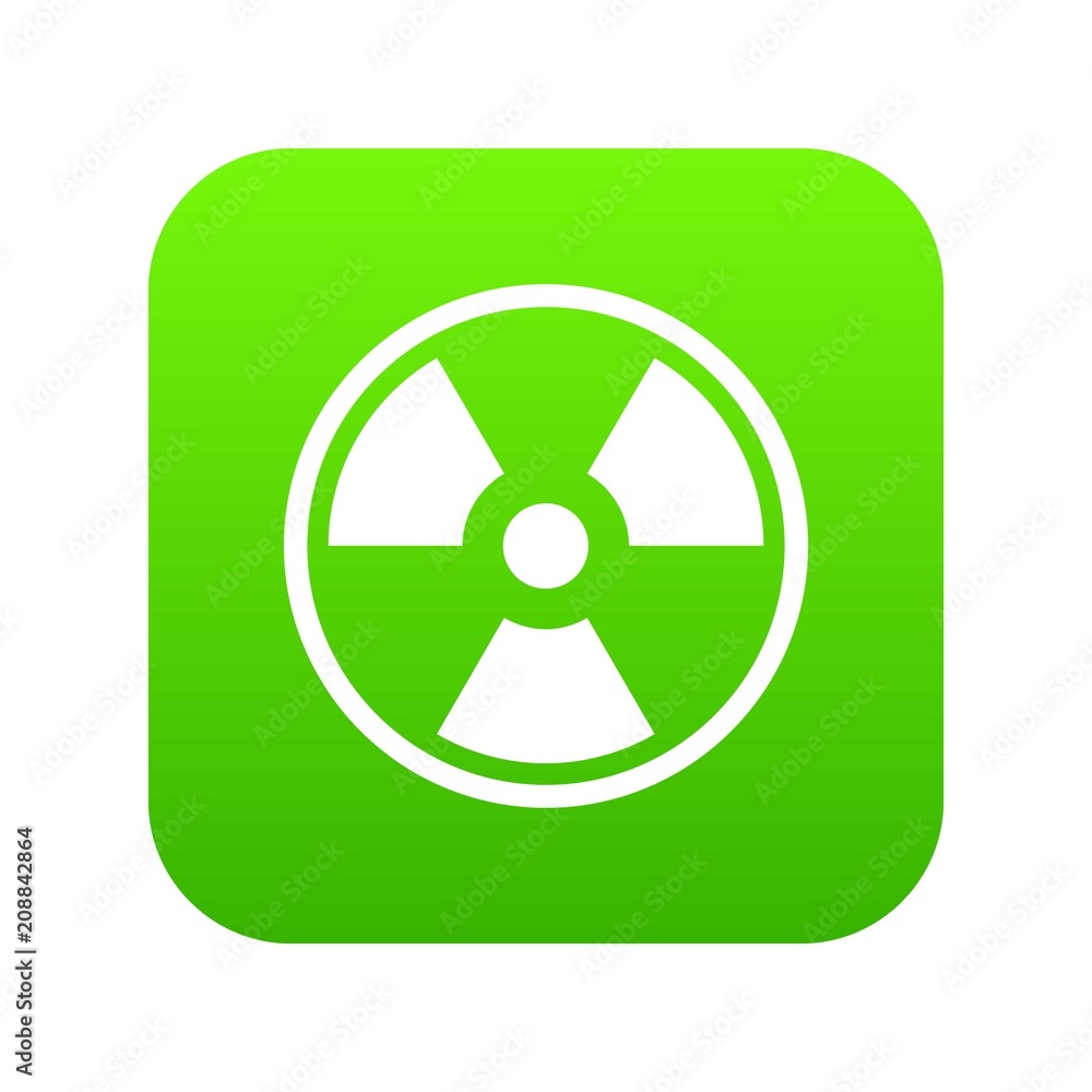 Danger nuclear in simple style isolated on white background vector illustration Danger nuclear in simple style isolated on white background vector illustration