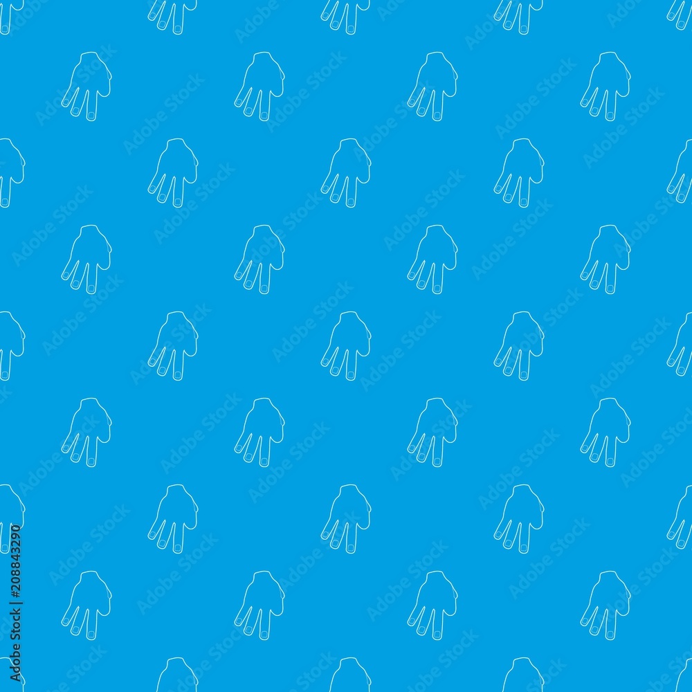 Three fingers pattern vector seamless blue repeat for any use Three fingers pattern vector seamless blue repeat for any use