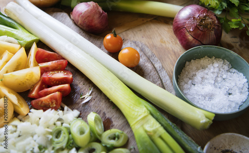 Mixed vegetables food photography recipe idea