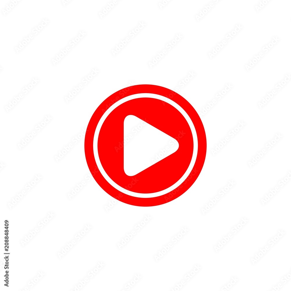 Button Play Icon Logo Vector Template Design Illustration Button Play Icon Logo Vector Template Design Illustration