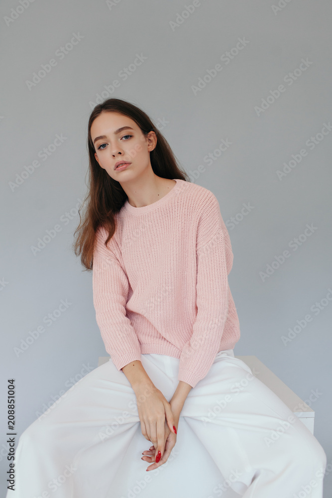 Studio fashion portrait of gorgeous teen girl Studio fashion portrait of gorgeous teen girl