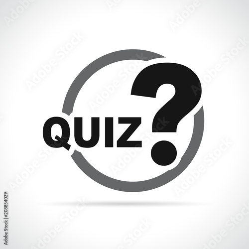 quizz icon on white background