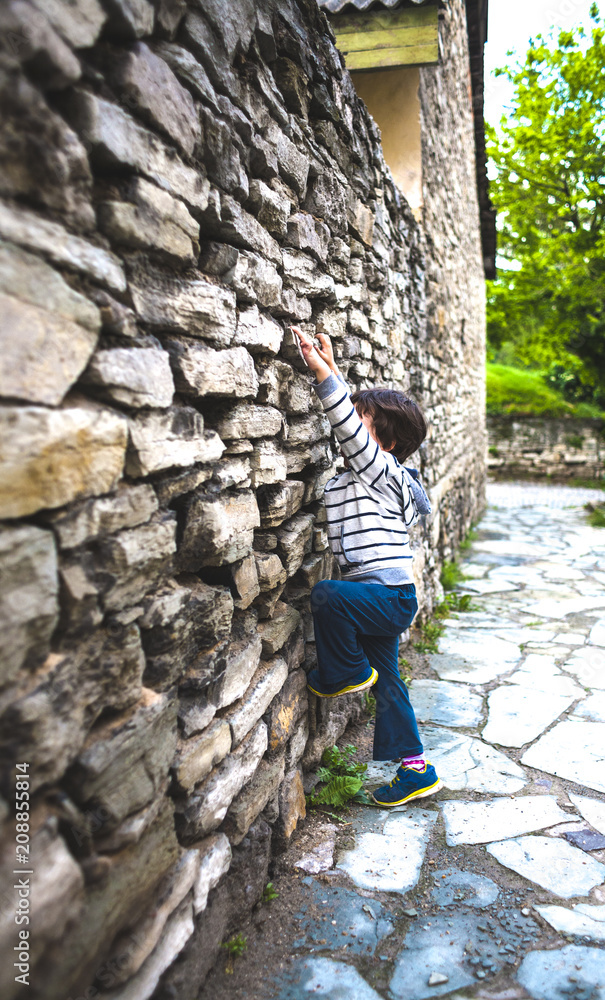A little rock climber. A little rock climber.
