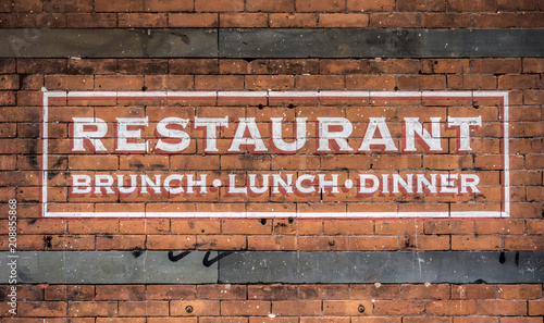 stylish restaurant sign photo