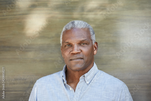 Serious portrait of mature African American man photo