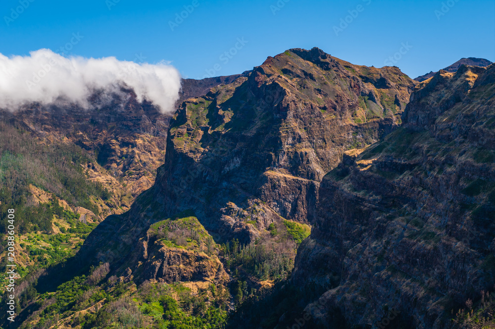 Spectacular views in the mountains. Madeira. Portugal