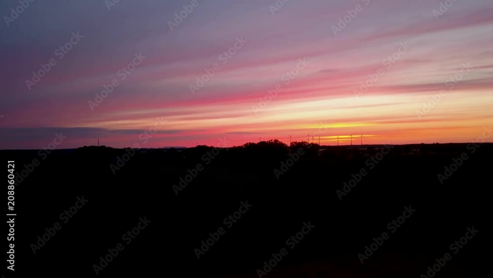sunset over a summer landscape sunset over a summer landscape