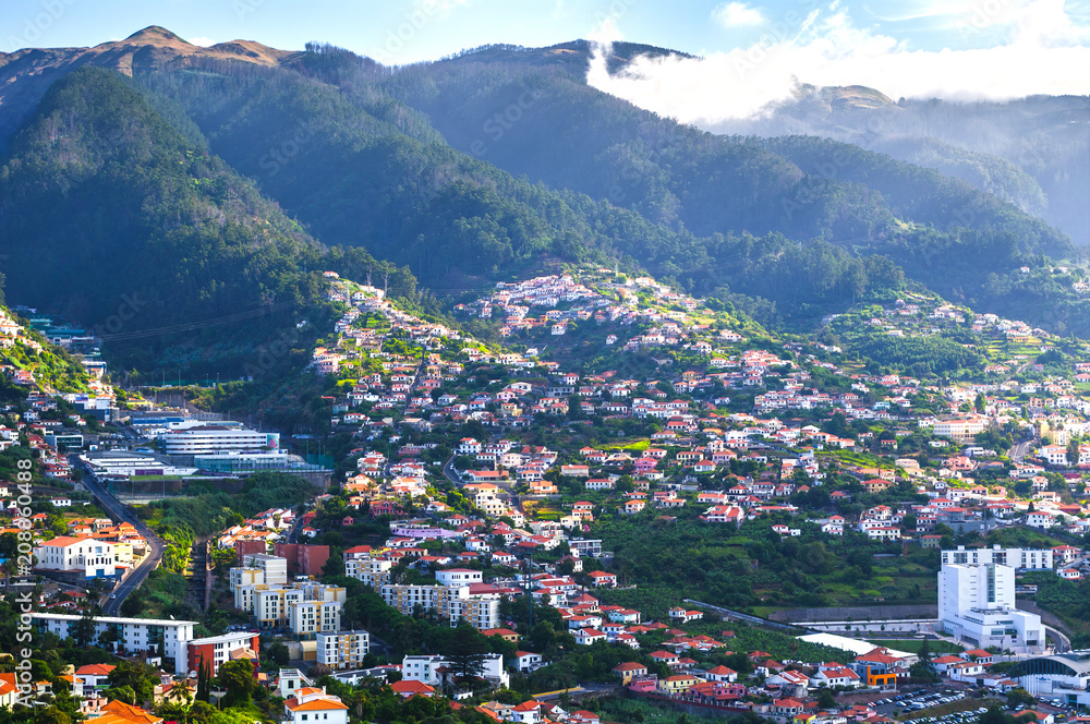 Stunning views of the island's capital, Funchal. Madeira. Portugal Stunning views of the island's capital, Funchal. Madeira. Portugal