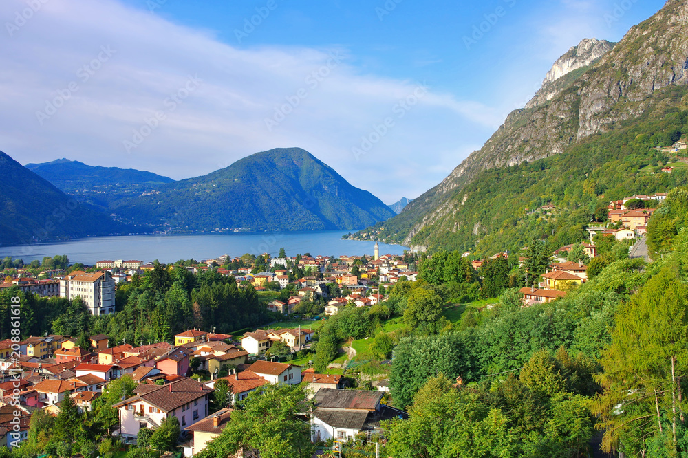 Porlezza am Luganersee, Italien - Porlezza small town on Lake Lugano