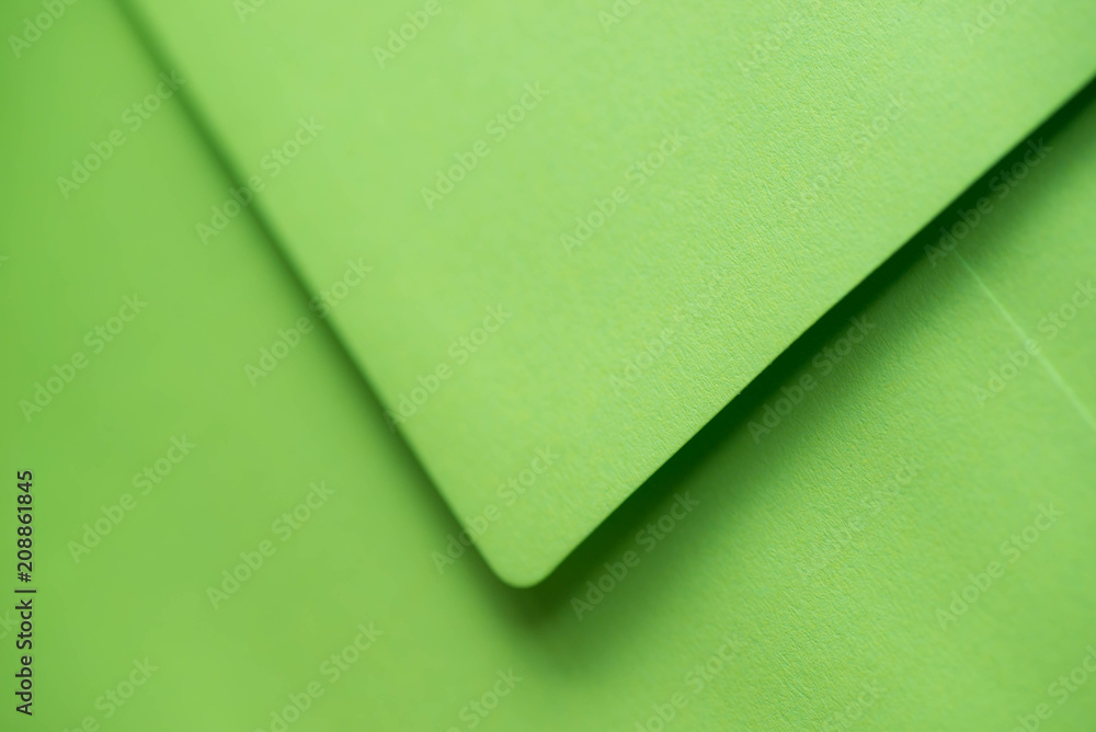 open green envelope macro selective focus open green envelope macro selective focus