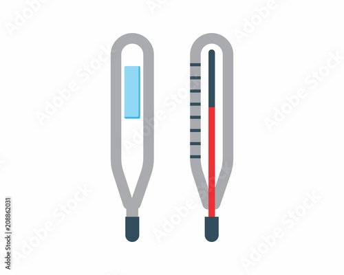 thermometer medical medicare pharmacy clinic image vector icon logo