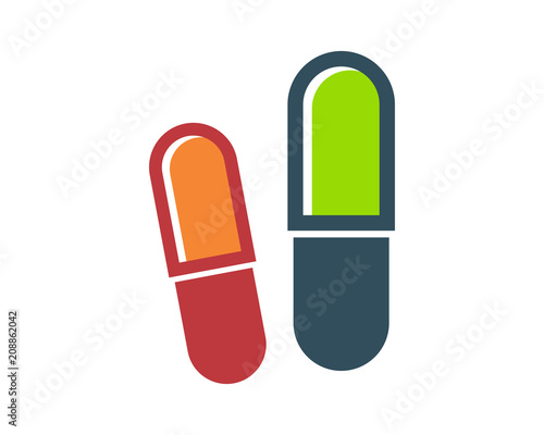 pills medical medicare pharmacy clinic image vector icon logo