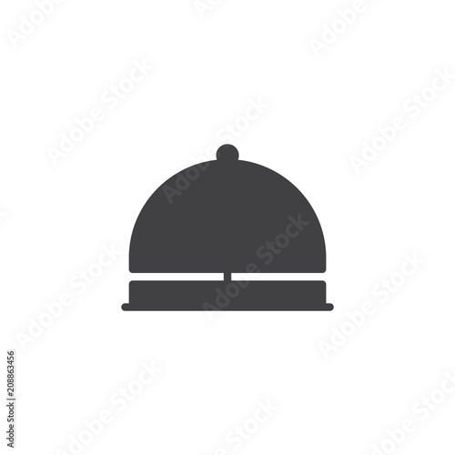 Hotel restaurant food tray vector icon. filled flat sign for mobile concept and web design. Food platter serving simple solid icon. Symbol, logo illustration. Pixel perfect vector graphics