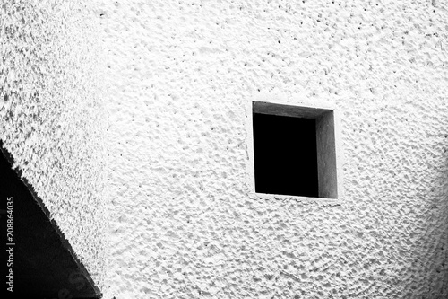 Black and white square window