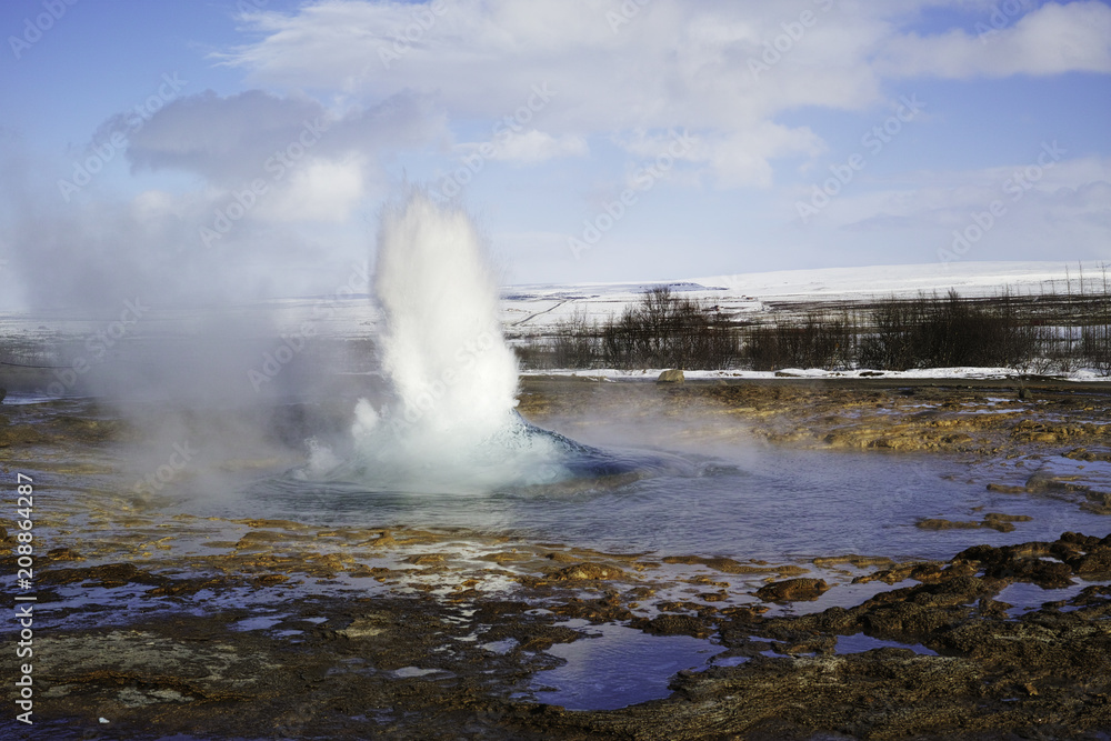 Geysir at Haukadalur Iceland Geysir at Haukadalur Iceland