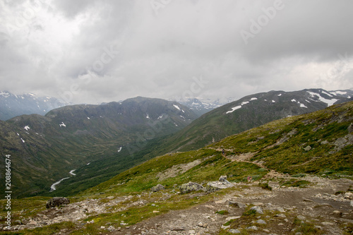 Fototapeta Naklejka Na Ścianę i Meble -  Mountain hiking in Norway