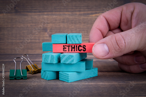 Photography Ethics Business Concept With Colorful Wooden Blocks.