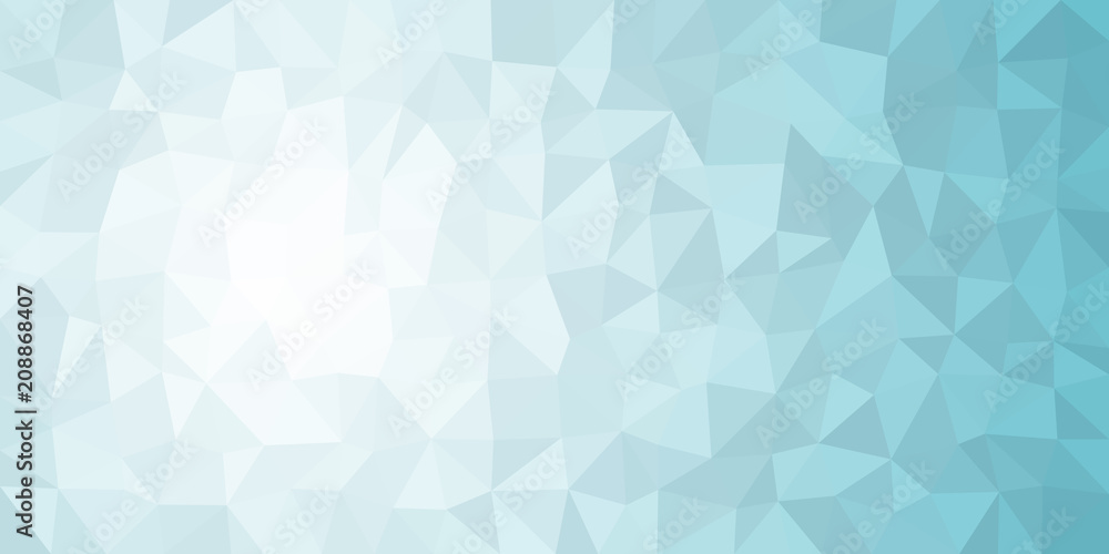 White Turquoise Low Poly Vector Background