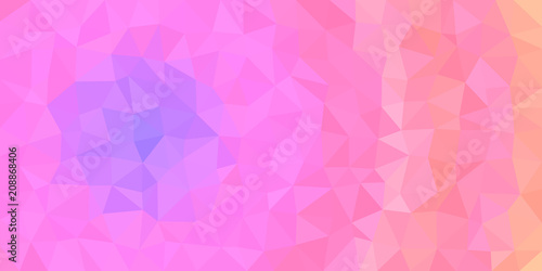 Blue Pink Orange Low Poly Vector Background