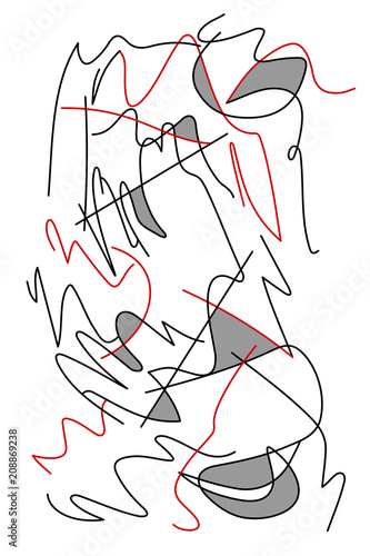Abstract modern art pattern, vector illustration.