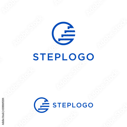 Circle staircase logo design