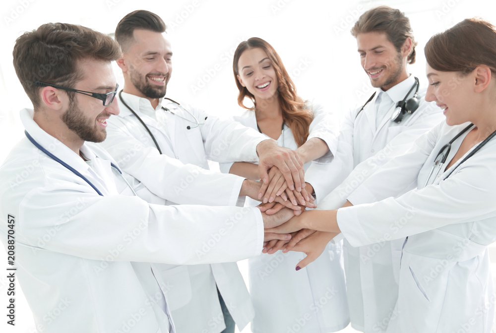 group of medical interns shows their unity group of medical interns shows their unity