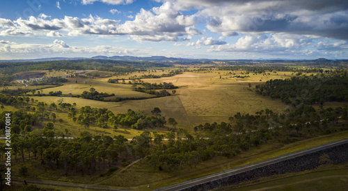 Aerial views over Bjelke Peterson Dam in Queensland  Australia