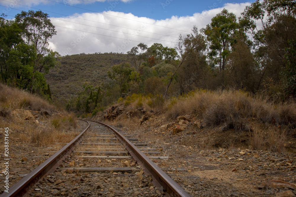 Obraz premium An old railway line in Stanthorpe, Queensland, Australia