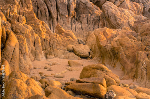 Rocky beach background from Phuket Thailand