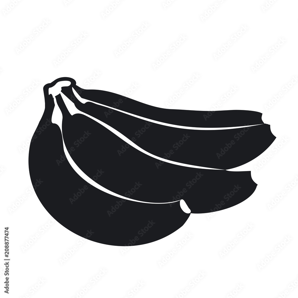 Vector illustration icon of a banana Vector illustration icon of a banana