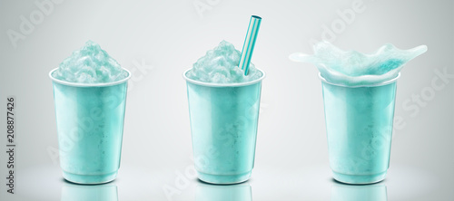 Soda ice shaved mockup