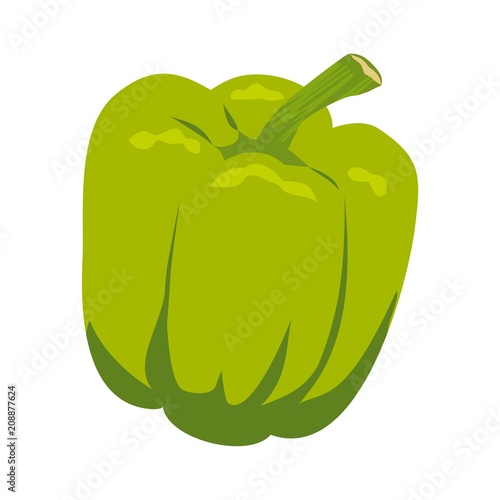 Vector illustration icon of a green pepper