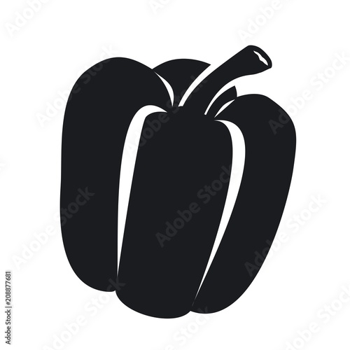 Vector illustration icon of a pepper