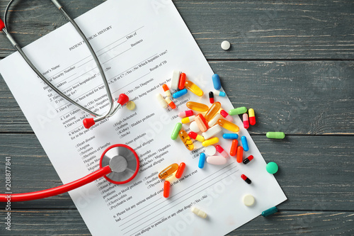 Medical history form with s...