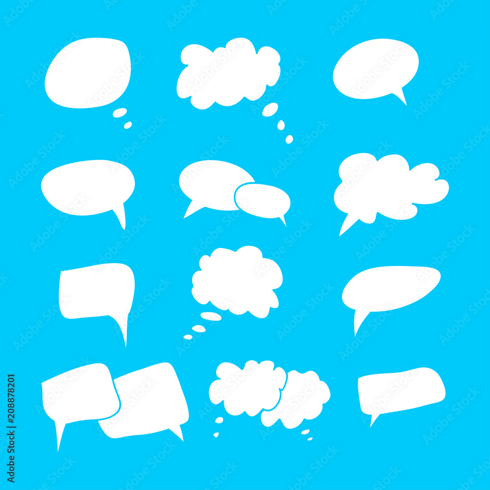 Doodle speech bubble vector illustration Doodle speech bubble vector illustration