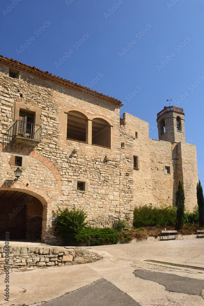 Sant Pere church of Monfalco Murallat, la Segarra, LLeida province, Catalonia, Spain