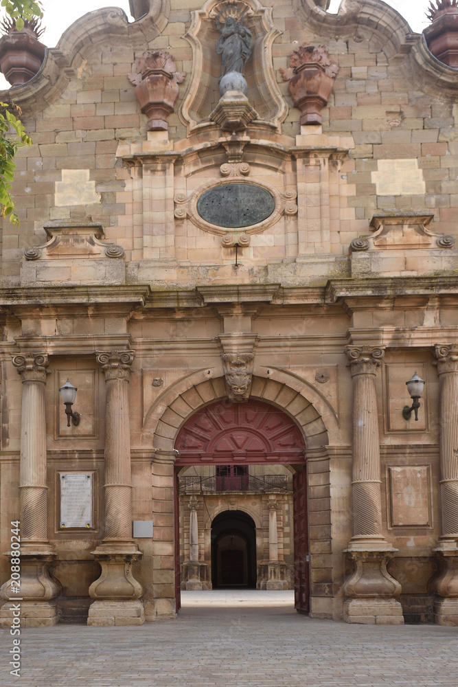 facade of old university of Cervera, La Segarra, LLeida province,Catalonia, Spain