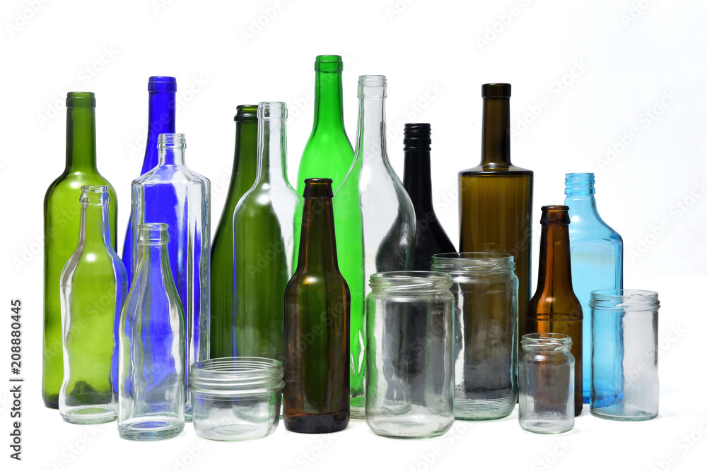 recyling glass on white background recyling glass on white background