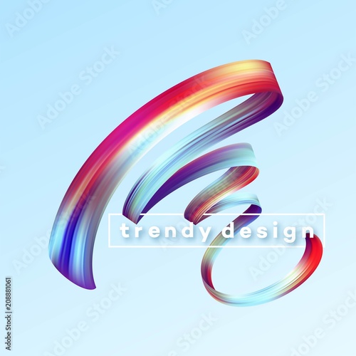 Modern colorful flow poster. Wave Liquid shape in blue color background. Art design for your project. Vector illustration