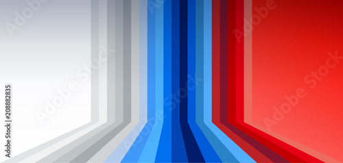 Soccer world international competition abstract perspective, striped field, banner. Dynamic concept modern design, sports, football award background, russian flag color patriotic pattern vector