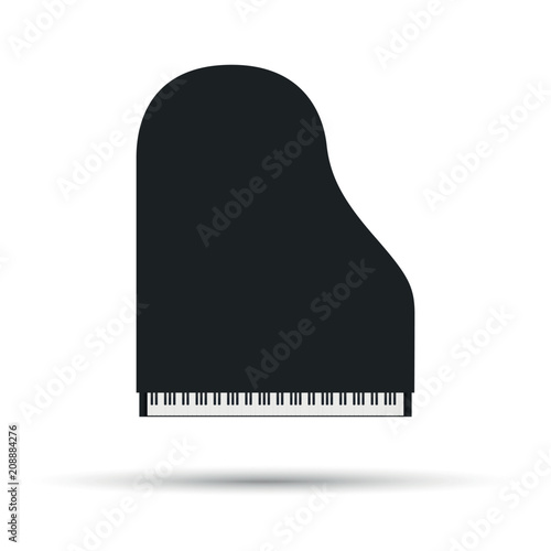 vector piano illustration - music icon. Vector stock illustration.